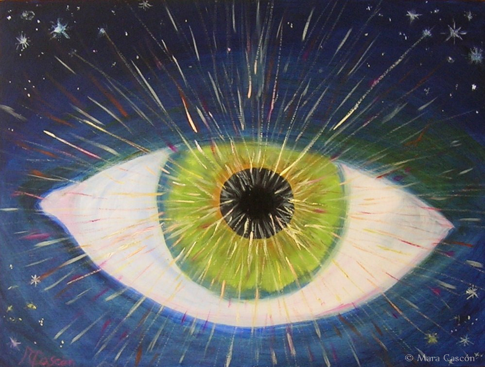 92. OJO CÓSMICO - Óleo sobre tabla - 40x30