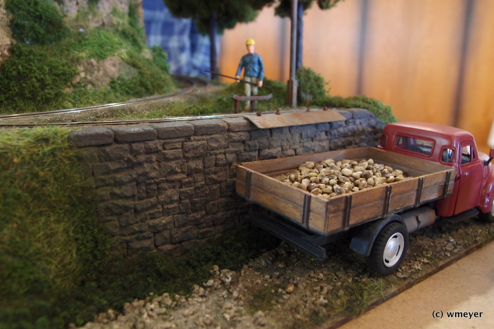 Mini Feldbahn Diorama in großer Spur