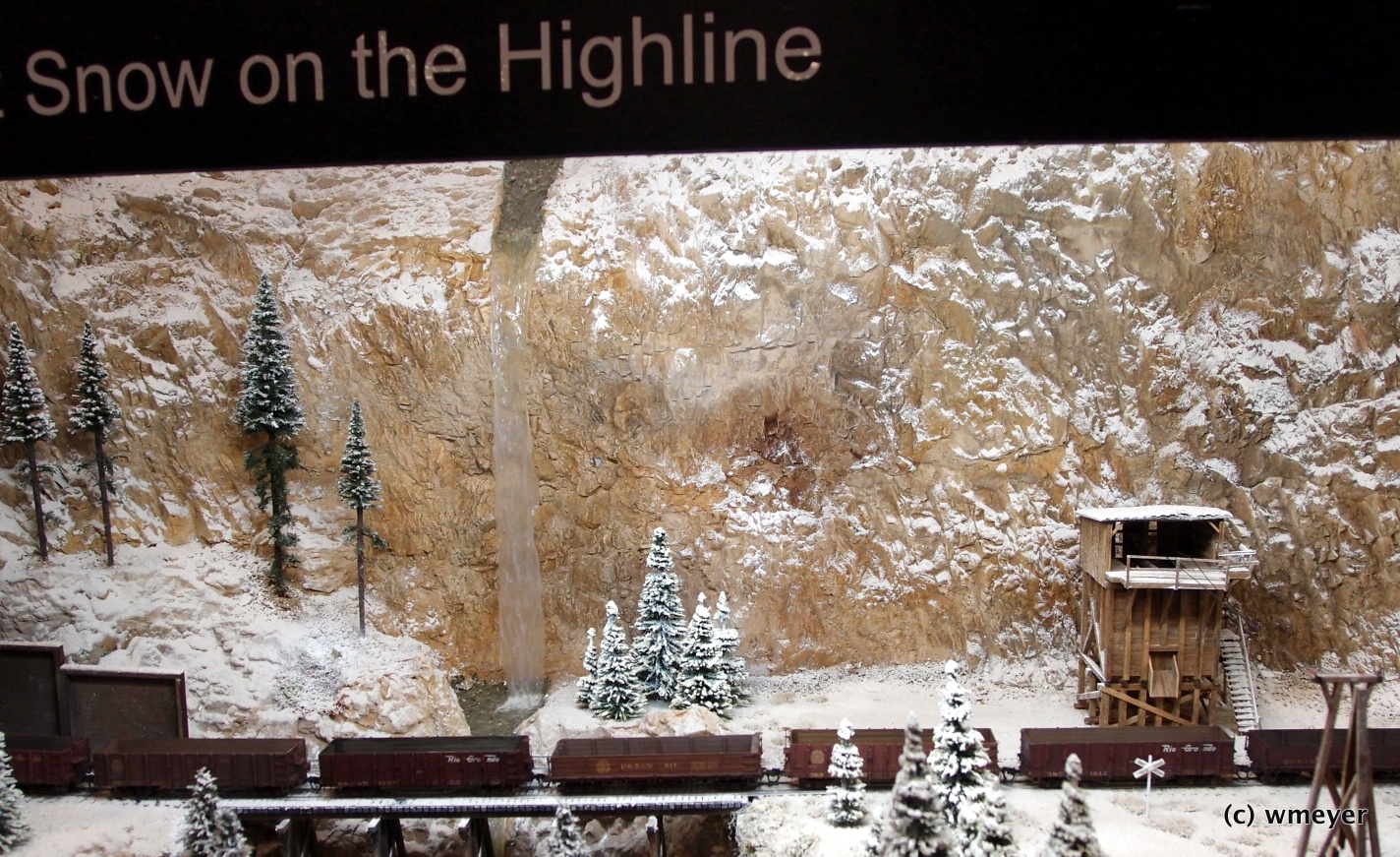 Amerikanische Bahn im ersten Schnee