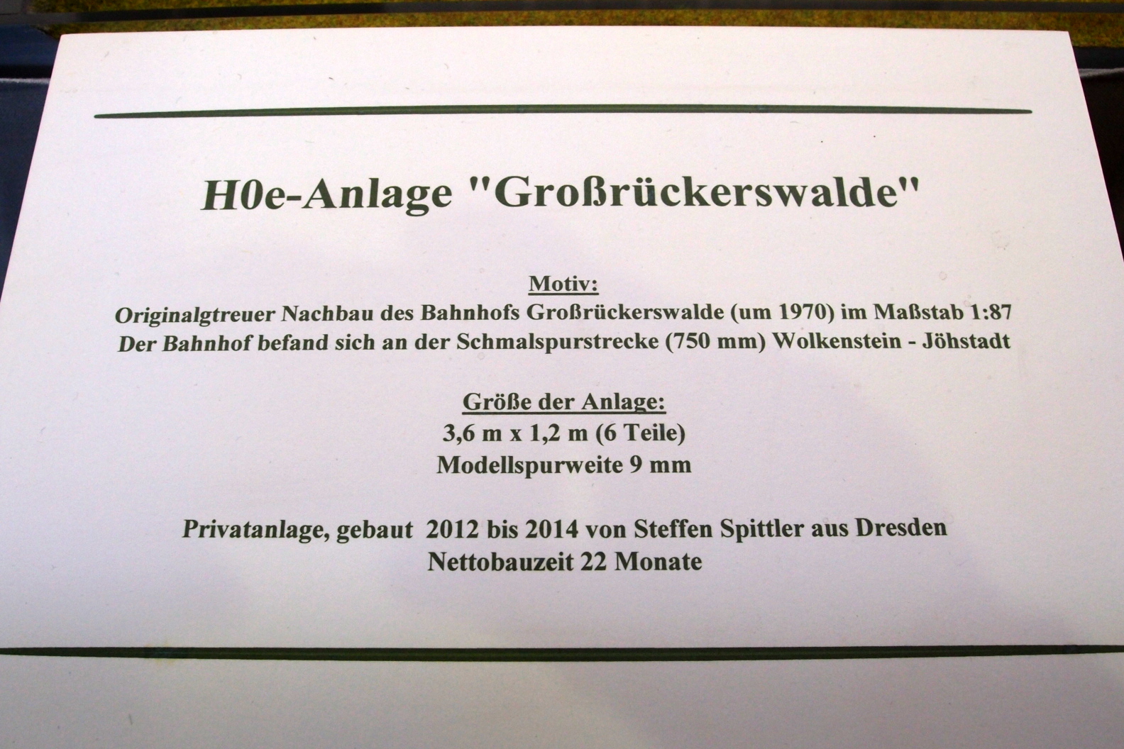 Schmalspur mit ruhiger Atmosphäre