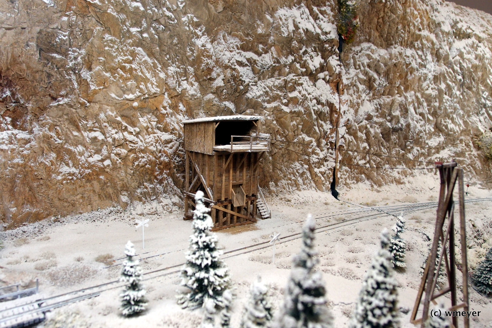 Amerikanische Bahn im ersten Schnee