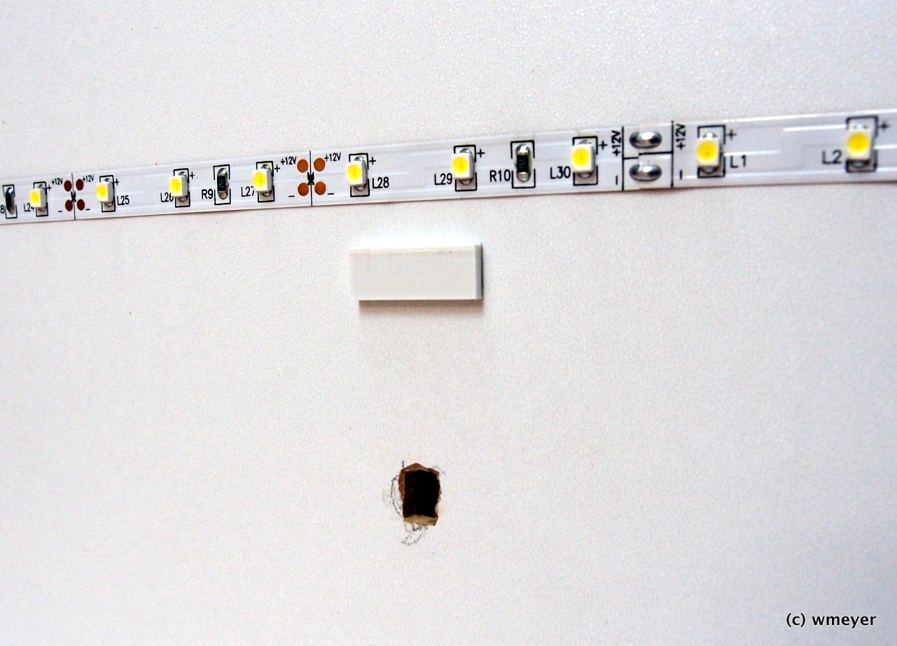 Abstandshalter zum Schutz der LEDs