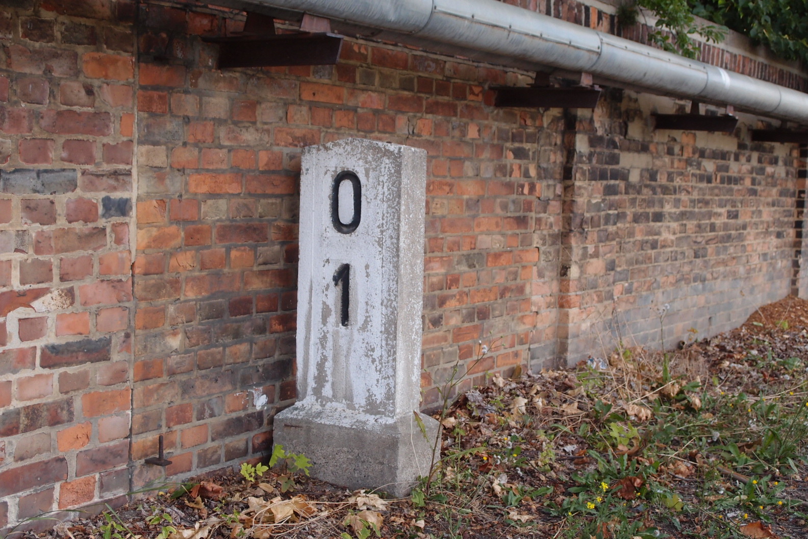 Kilometerstein in Blankenburg