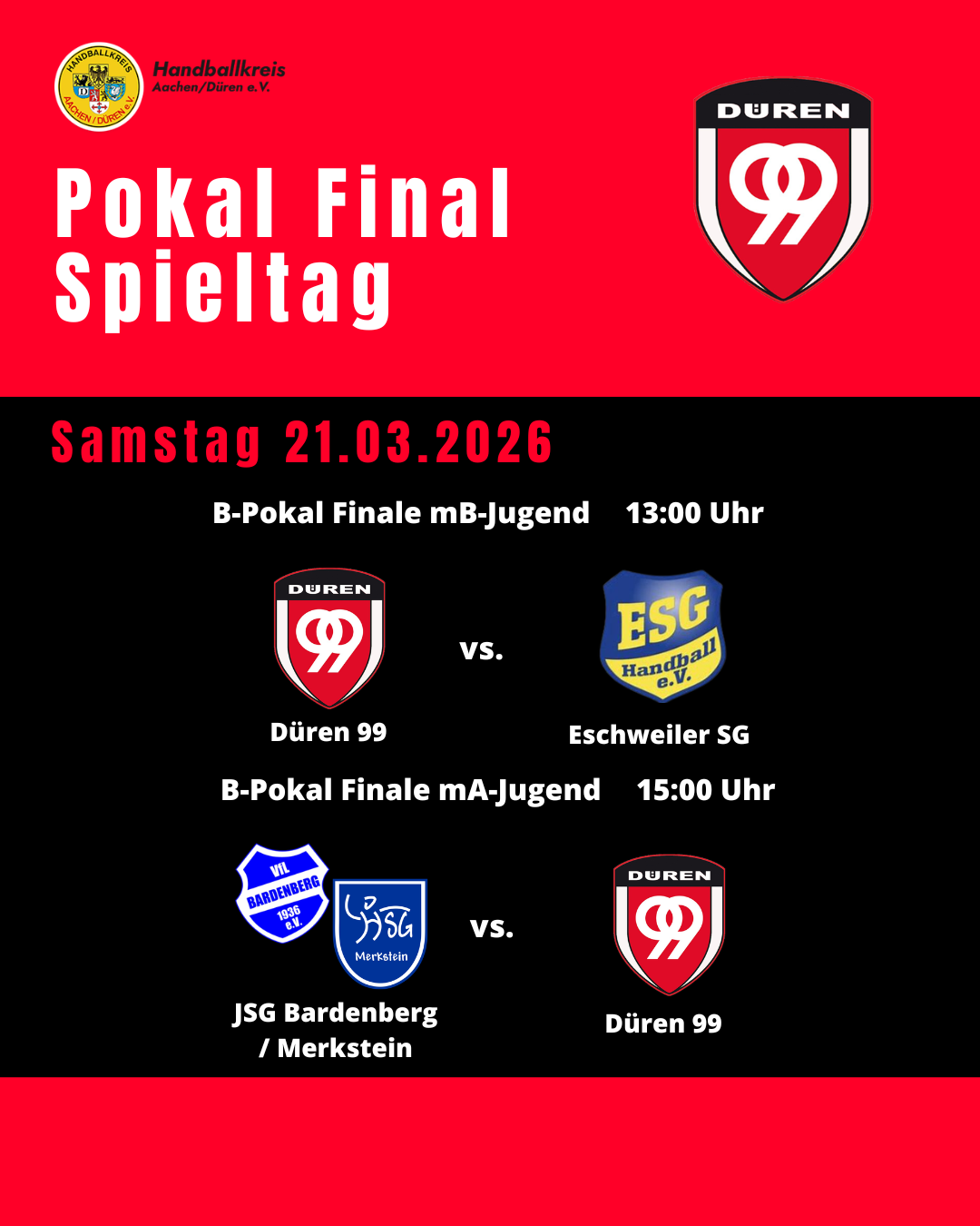 Pokalfinals der A & B - Jugend