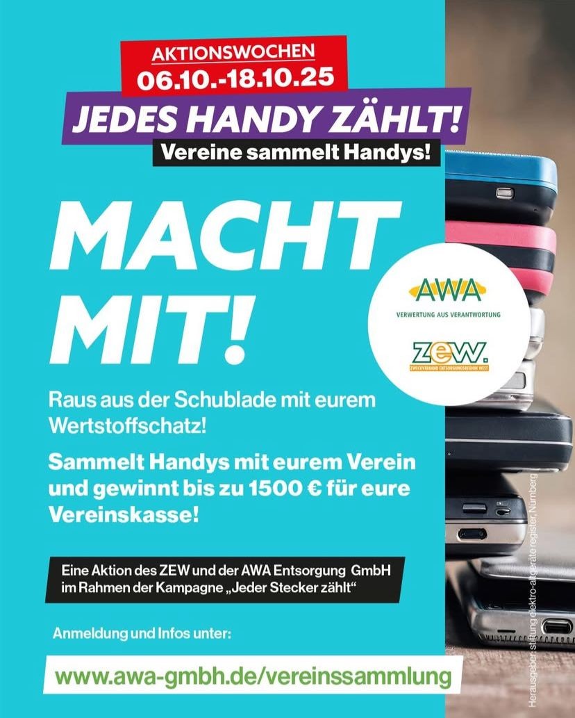 Düren 99 nimmt an einer Sammelaktion für Alt-Handys teil