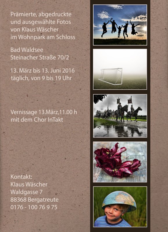 "Ausgewählte Pixel" Fotoausstellung von Klaus Wäscher, Bergatreute