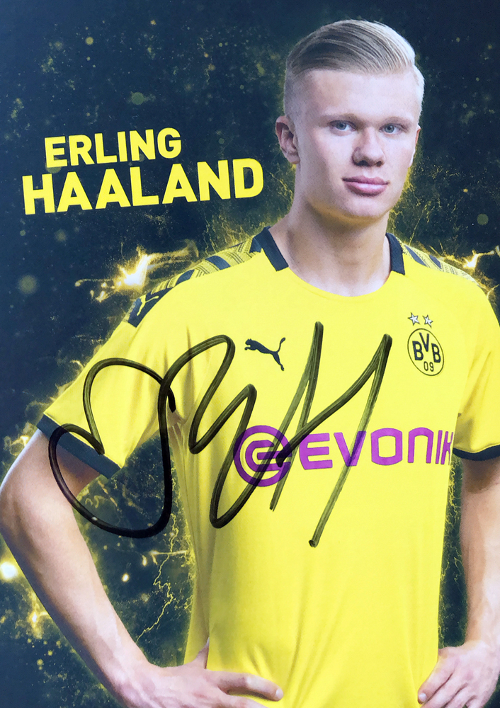 Autograph Erling Haaland Autogramm