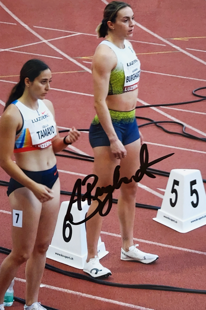 Alexandra Burghardt, Germany, Olympia Bronze 4x100m 2024, Olympia Silver Bobsleigh two Women 2022, Gold European Championship 4x100m, Bronze World Championship 4x100m, Photo Lucerne Meeting 2025, Autograph by Mail