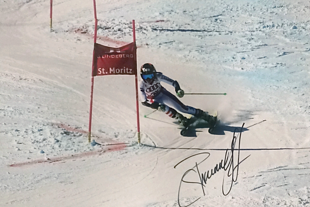Stephanie Brunner Austria, Olympia 2026 1x Silver Combined, Junior Worldchampion, Picture taken at Worldchampionship St. Moritz, Autograph by Mail