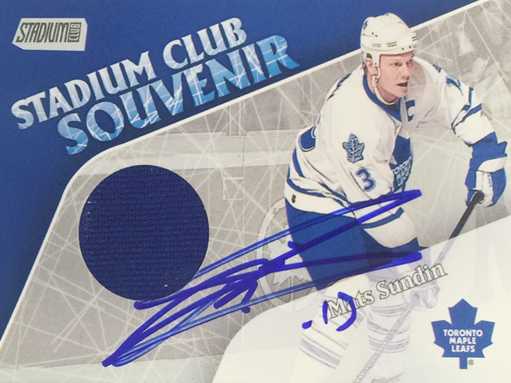Mats Sundin, 3 Times Worldchampion and Olympia Gold, 9 times NHL All Star, 15 Years NHL with 1437 Games played, Member of the Hall of Fame since 2012, Autograph by Mail