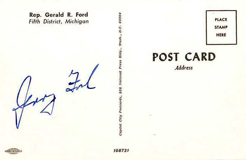 Autograph Gerald Ford US President Autogramm