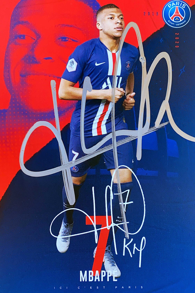 Autograph Kylian Mbappe Autogramm