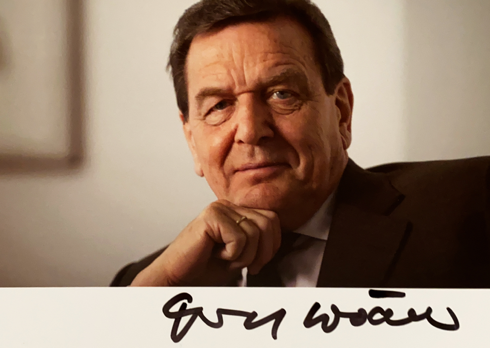 Autograph Gerhard Schröder Autogramm