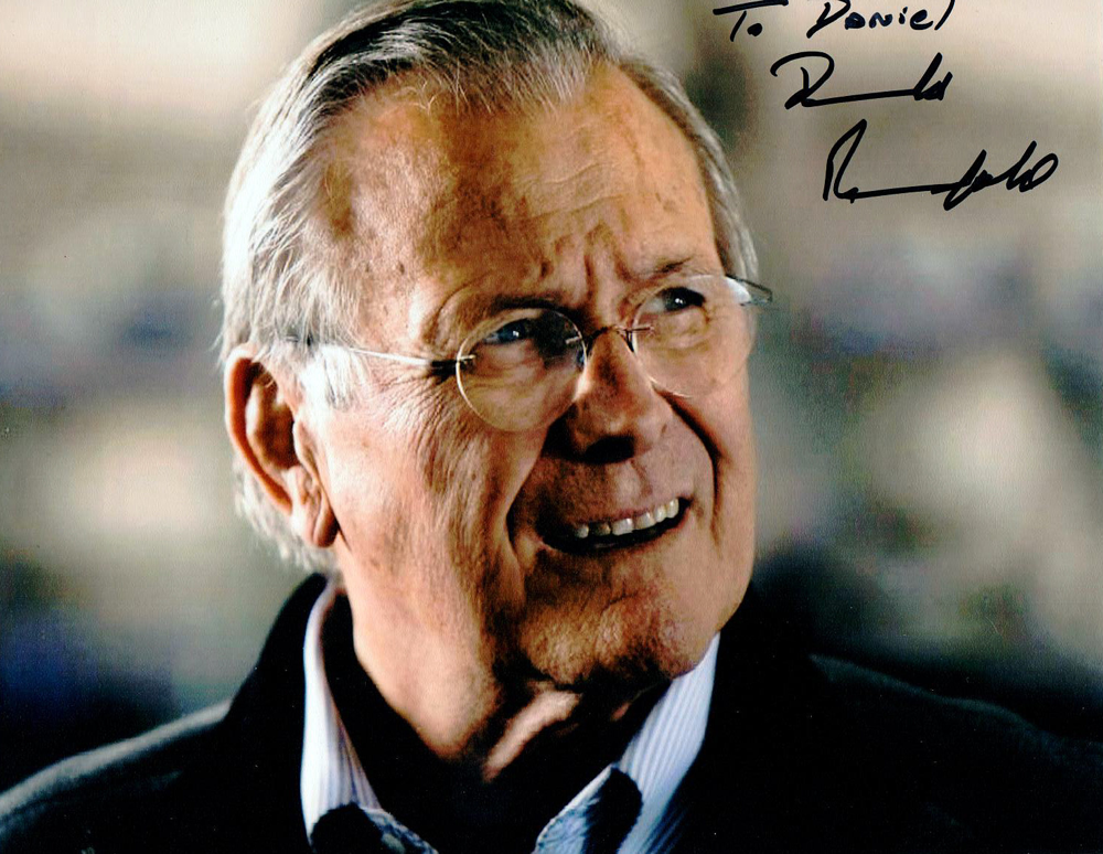 Autogramm Donald Rumsfeld Autograph