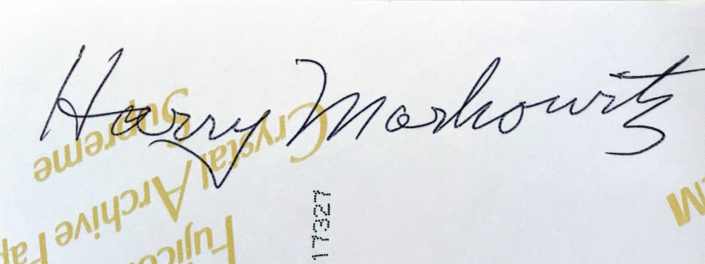 Autograph Harry Markowitz Autogramm