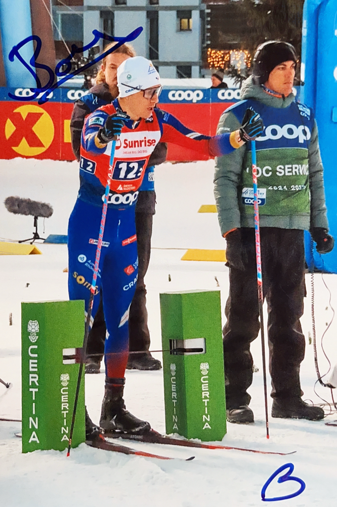 Remi Bourdin, France, Silver U23 World Championship 2024 Team Relay, Picture taken Davos 2024 FIS Sprint Race, Autograph by Mail