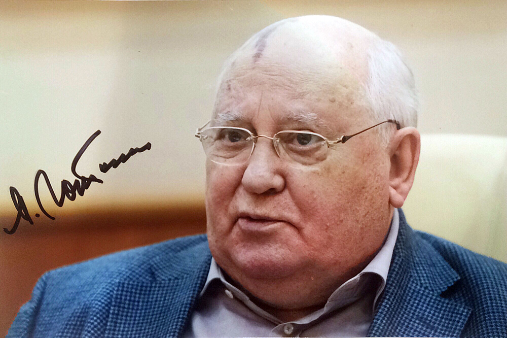 Mikhail Gorbachev Autograph Michail Gorbatschov Autogramm