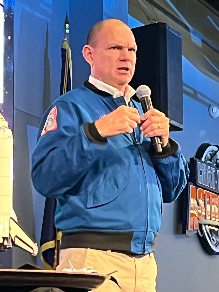 Tony Antonelli, Astronaut, flew on STS 119 and STS 13, attended his specch at Cape Canaveral 15.3.2024