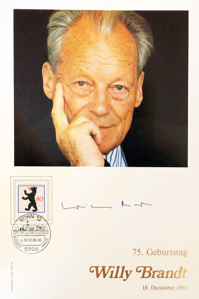 Autograph Willy Brandt Autogramm