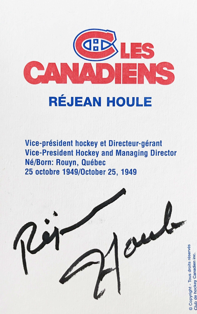 Autograph Rejean Houle Autogramm