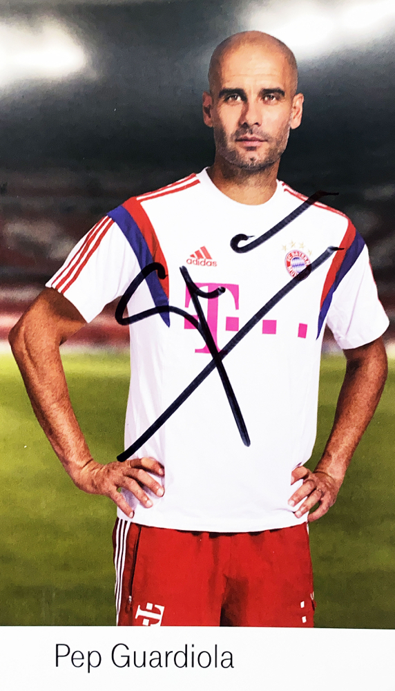 Autograph Pep Guardiola Autogramm