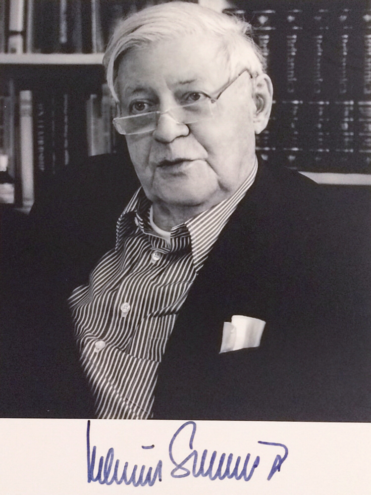 Autograph Helmut Schmidt Autogramm