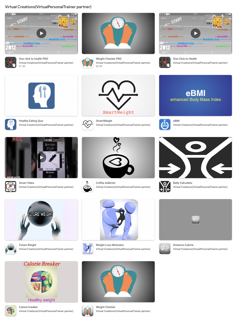 virtual personal trainer's apps