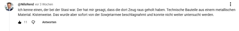 4. Juli 2026 Scrennshot YouTube Kanal Auftrag Geschichte Kommentar von Nils Rend / Quelle: https://www.youtube.com/watch?v=C7uUr8fRNvE