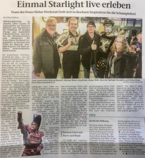 Artikel über den  Besuch des Starlight Express     Quelle: Hertener Allgemeine