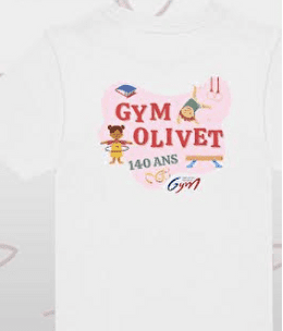 T-shirt officiel Gym Olivet BabyGym - 5€ (taille 3 à 6 ans)