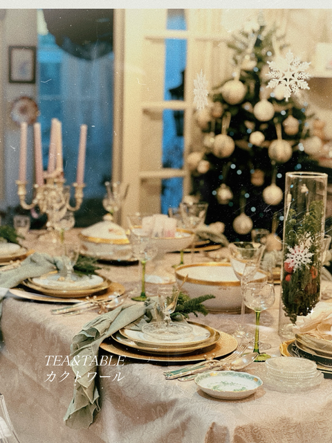 🌟2024年はロイヤルコペンハーゲンの ゴールデンバスケットのディナーセットで クリスマスパーティーを楽しみました♪