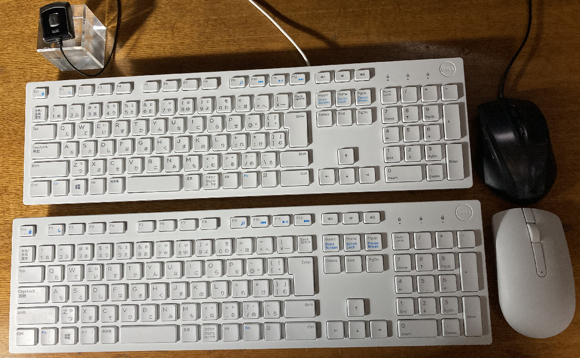 キーボードを交換しました（有線→無線）