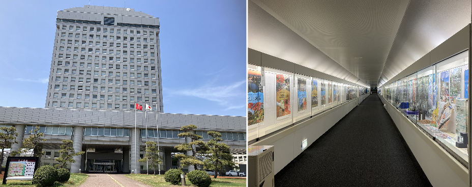 新潟県庁と長い地下回廊