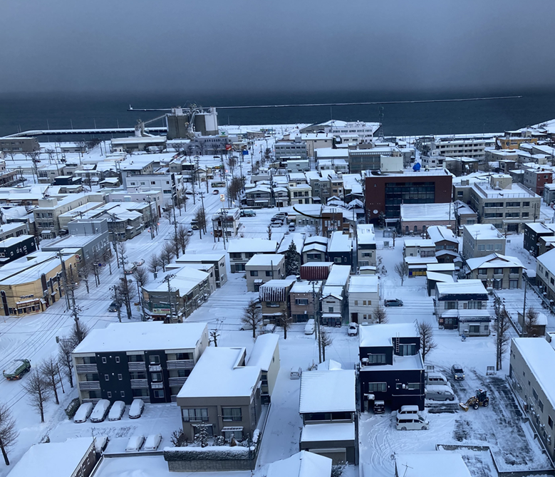 津軽海峡冬景色（青森市）