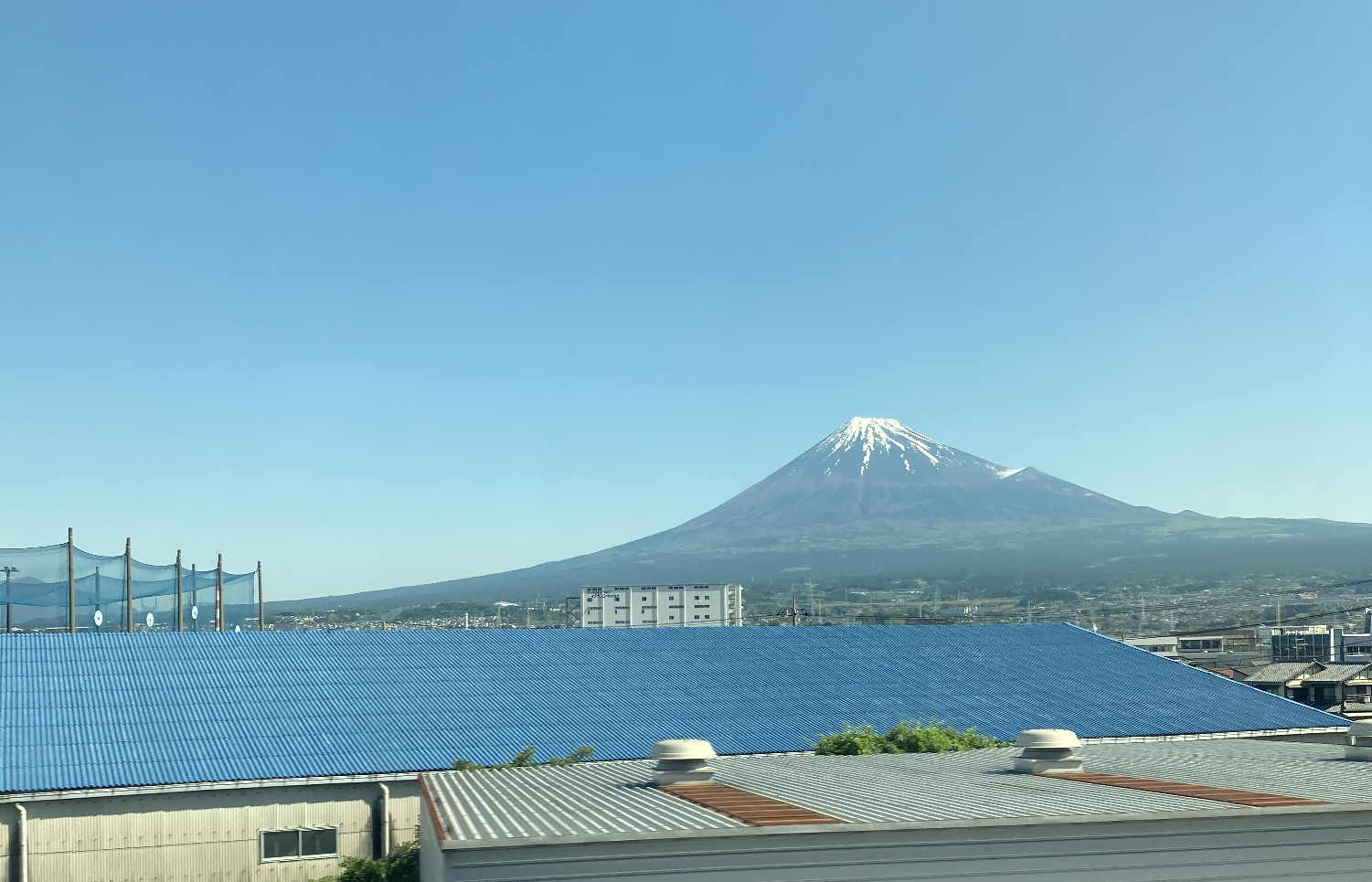 東海道新幹線から富士山の眺望