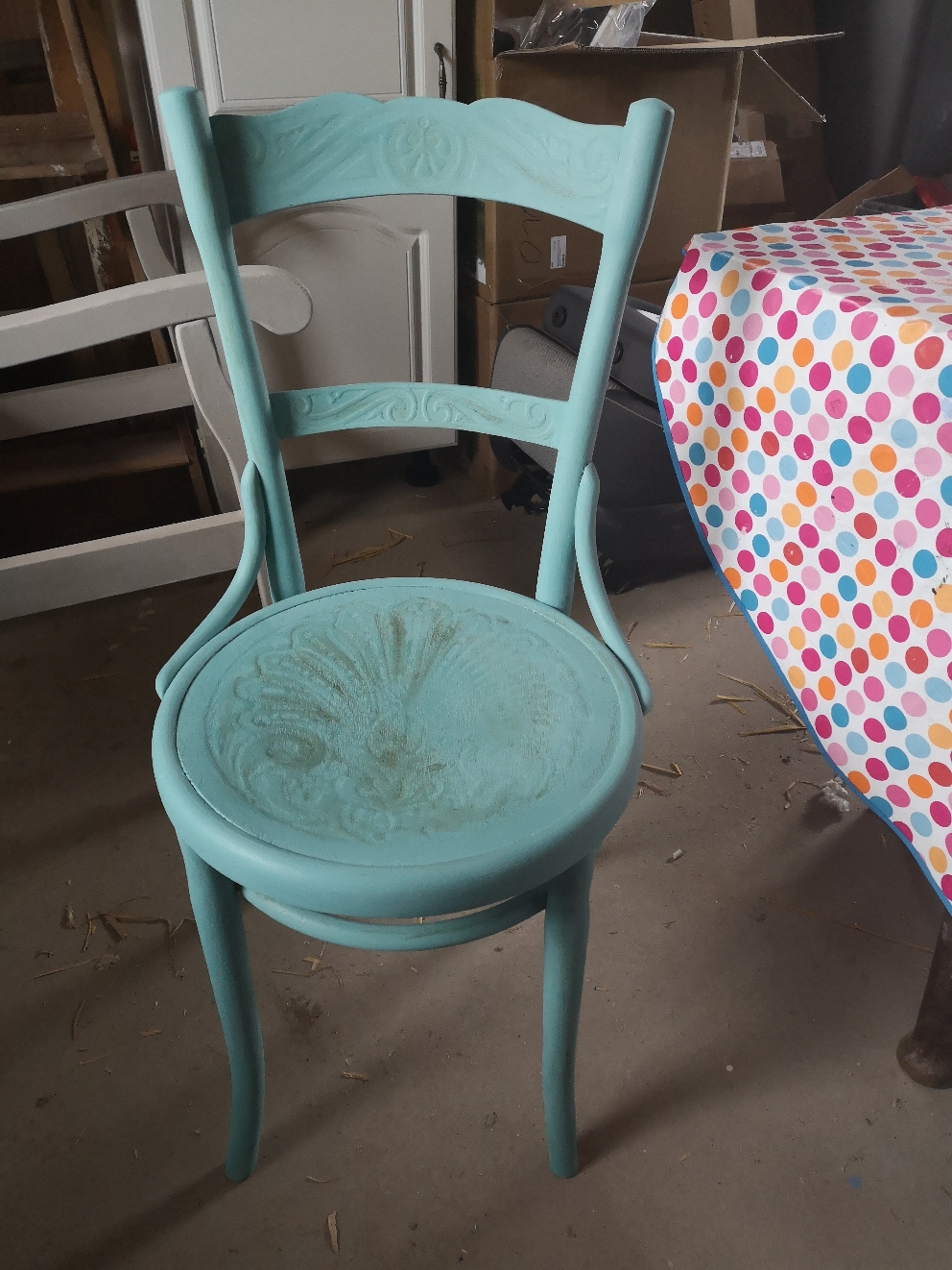 Nachher. Farbe Annie Sloan "Provence". Shabby Look mit dunklem Wachs