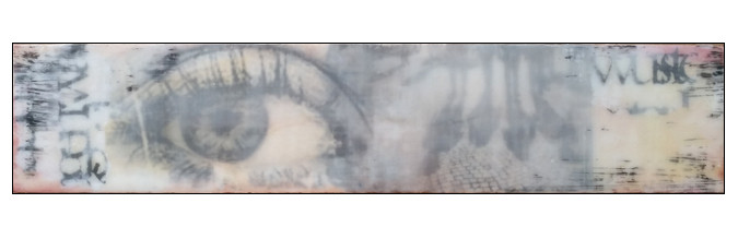 wohin nur., Pressspanplatte, 18 x 76 cm; in Privatbesitz