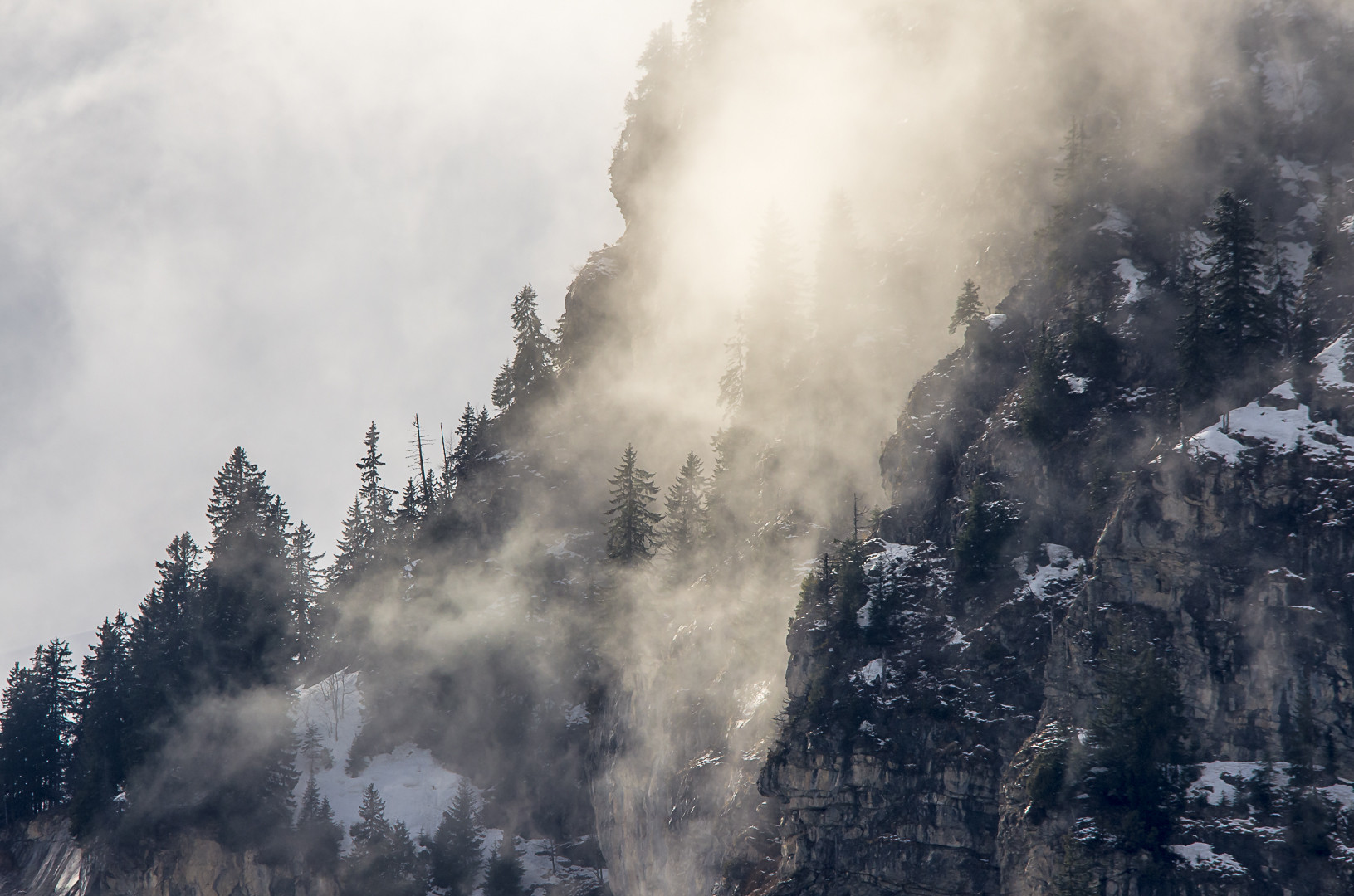 Marcel Fournier: brume matinale montagne 