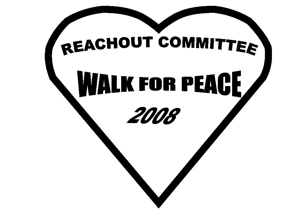 2008  WALK FOR PEACE T SHIRT 