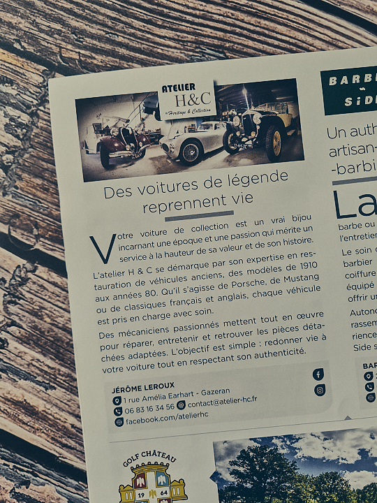 Publication d'un article parlant d'atelier H&C dans le magazine ma Vallée