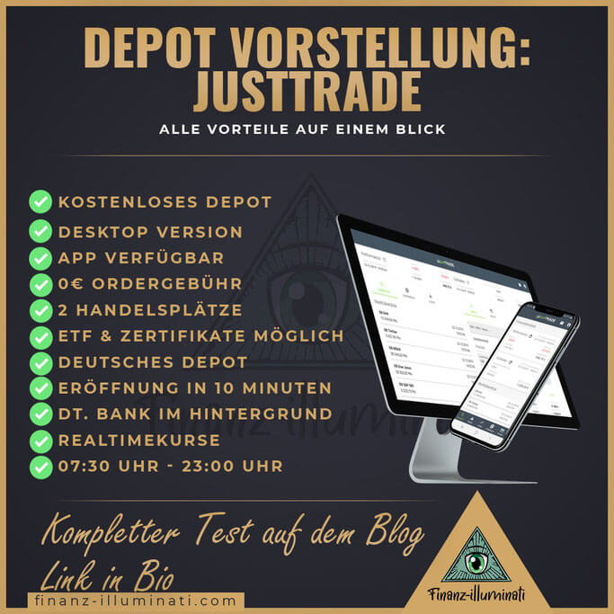 Bei JustTrade kostenlos Aktien handeln