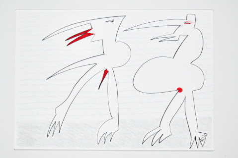 Anita Münz, Augenhöhe, Zeichnung, Buntstift / Papier, 30 x 40 cm, Foto: Luzia Ellert