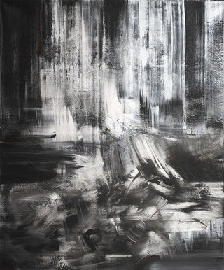 Saar, Ohne Titel, 2023, Acryl (Silber) auf Leinen, 183 x 152 cm