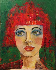 Sieglinde Mikula, My sweet love, Acryl + Ölpastel / Leinwand, 60 x 80 cm 