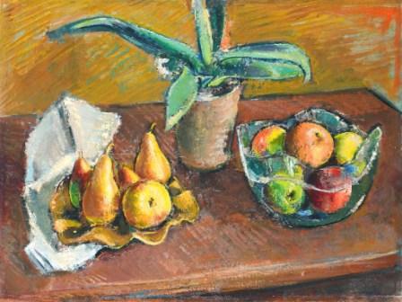 Anton Faistauer, Stillleben mit Aloe, Öl / Leinwand, 56 x 72,5 cm, 1927 