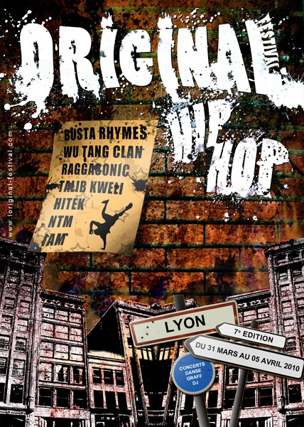 Affiche pour un festival de Hip Hop.
