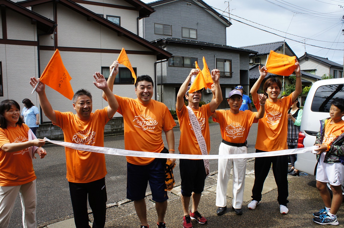 第３中継点の「かねたまいち」さんにゴール！！