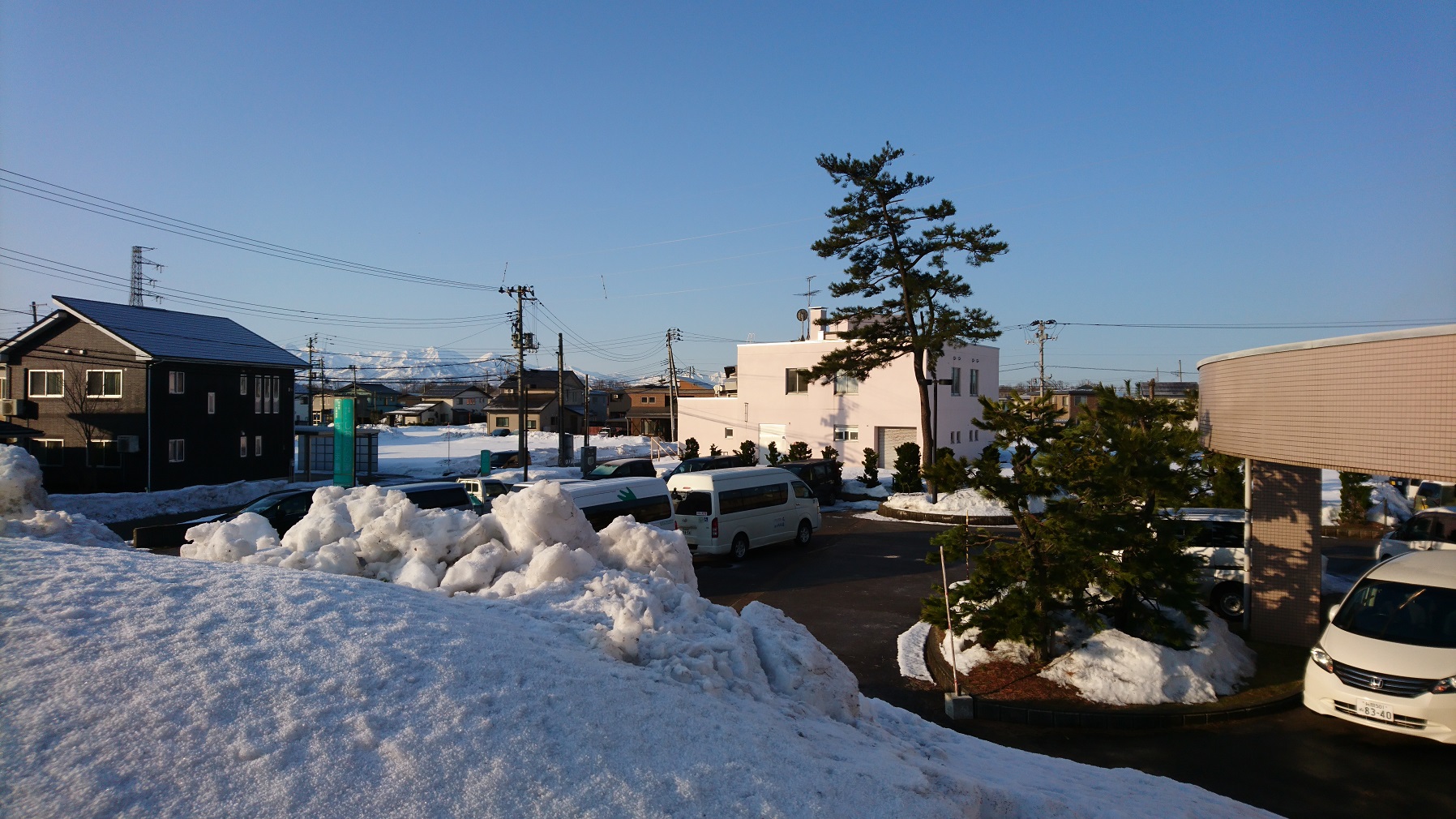 標高5ｍの雪山からの景色。とても新鮮でした。