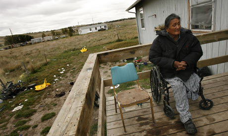 Many US Native Americans live in federally recognised tribal areas plagued with poverty, alcoholism other social problems. Photograph: Jennifer Brown/Corbis