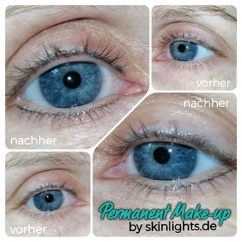 Permanent Make-up Wimpernkranzverdichtung vorher nachher - perfekt für den Sommer
